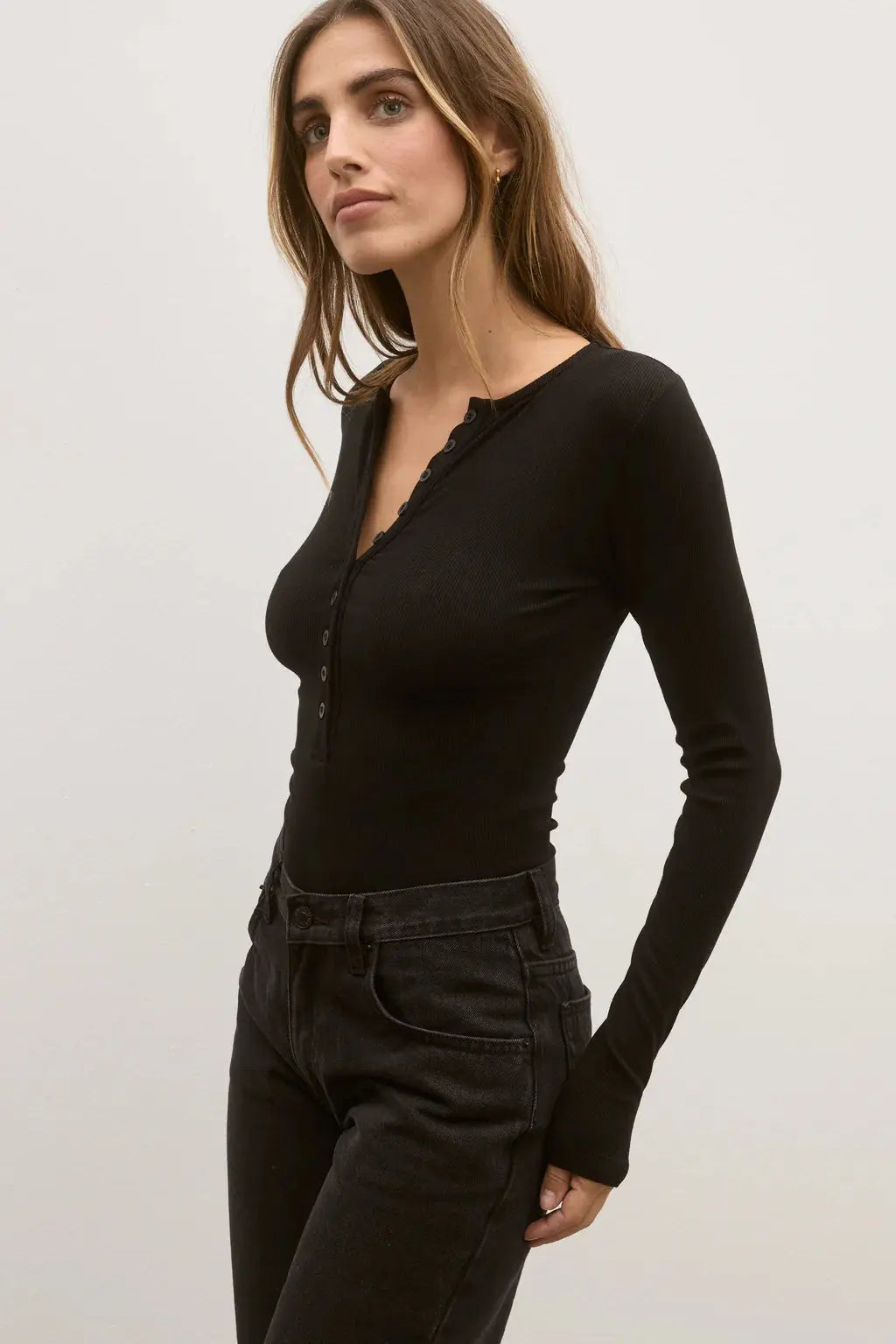 Lara Bodysuit in Black Bayse Brand