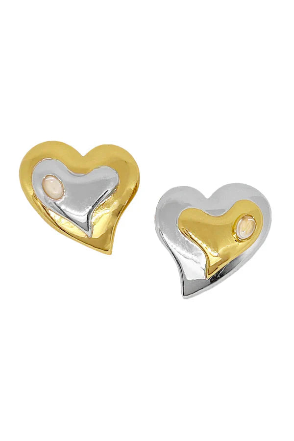 Morgan Earrings in Mixed Metal Mountain and Moon