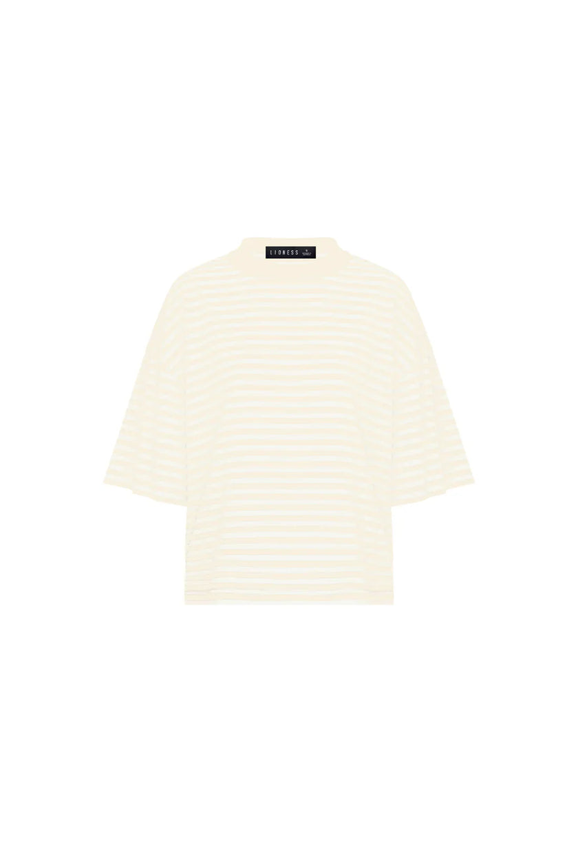Bloom Short Sleeve Stripe in Lemontini Lioness