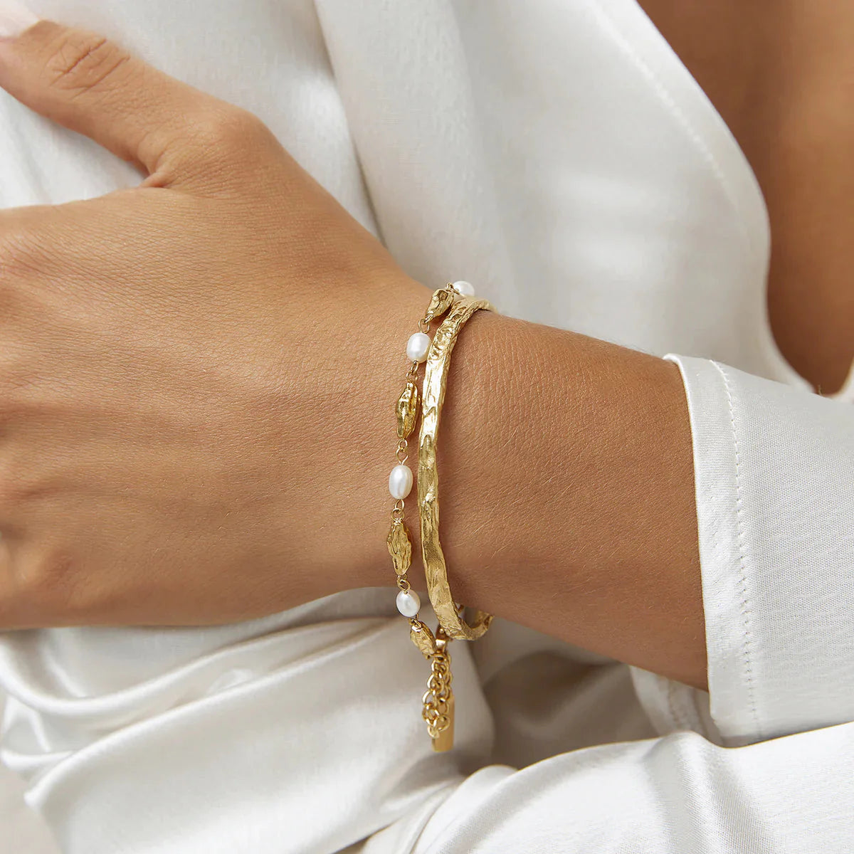 Helios Gold Cuff Bracelet Arms of Eve