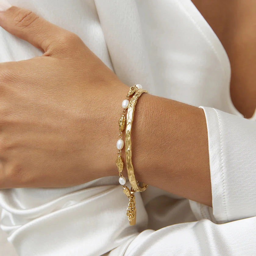 Helios Gold Cuff Bracelet Arms of Eve