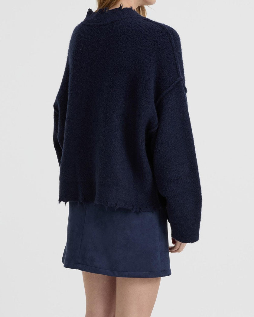 Pepa Cardigan in Navy Blanca