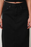 Hudson Maxi Skirt in Overdyed Black