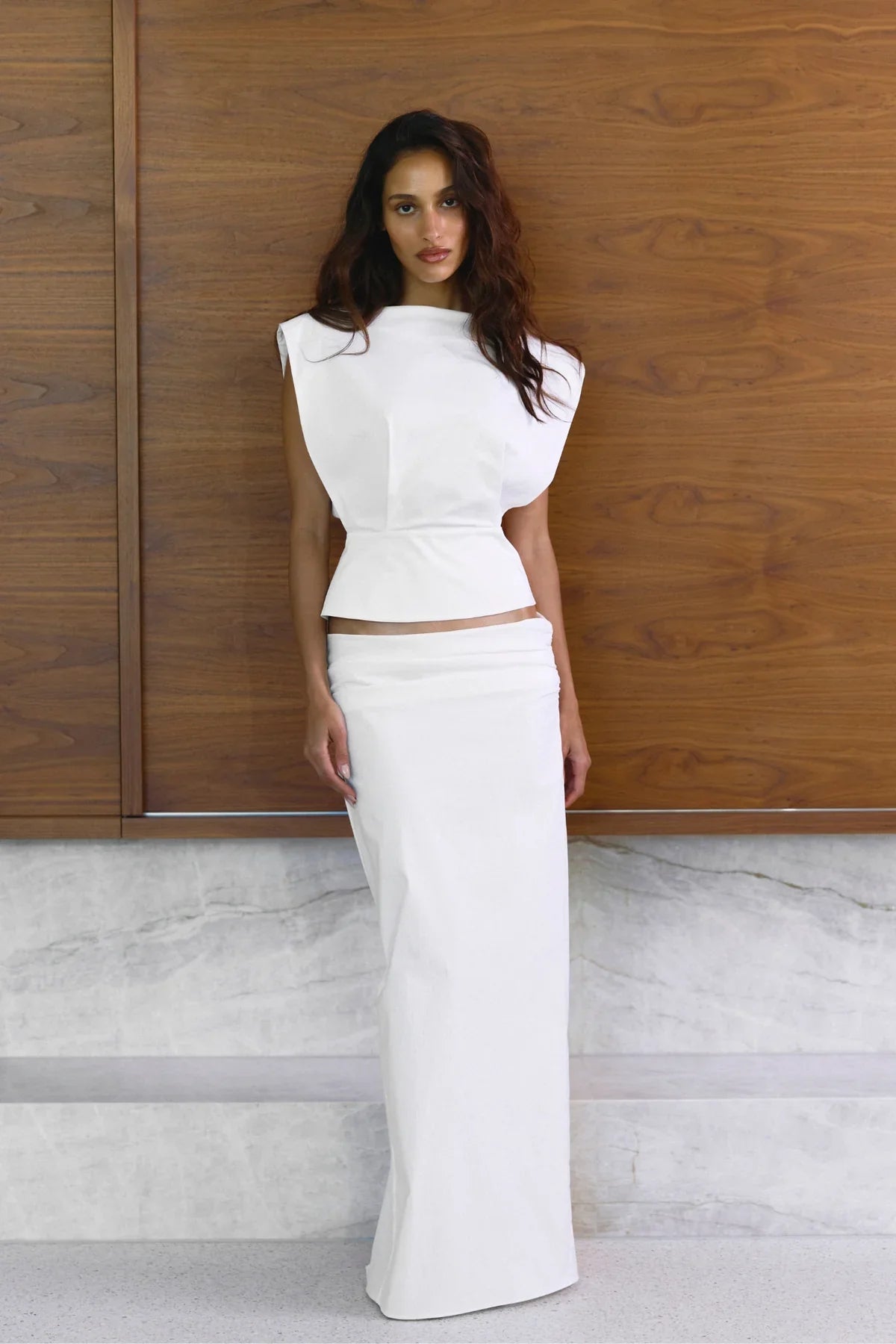 Shelley Top in White Bayse Brand