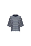 Bloom Short Sleeve Stripe in Navy and White Lioness