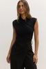 Amrita Sleeveless Bodysuit in Black