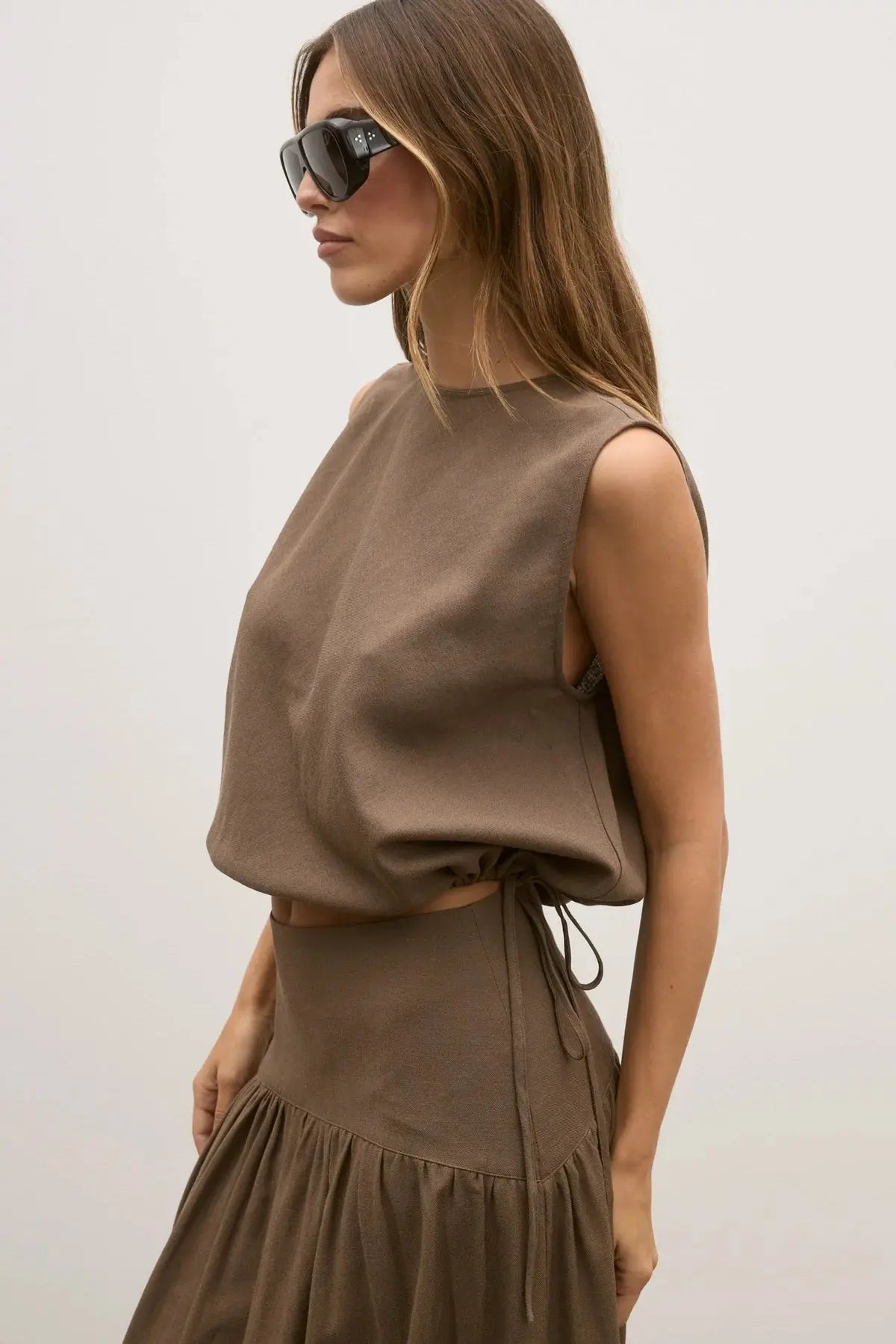 Delphine Top in Chocolate Bayse Brand