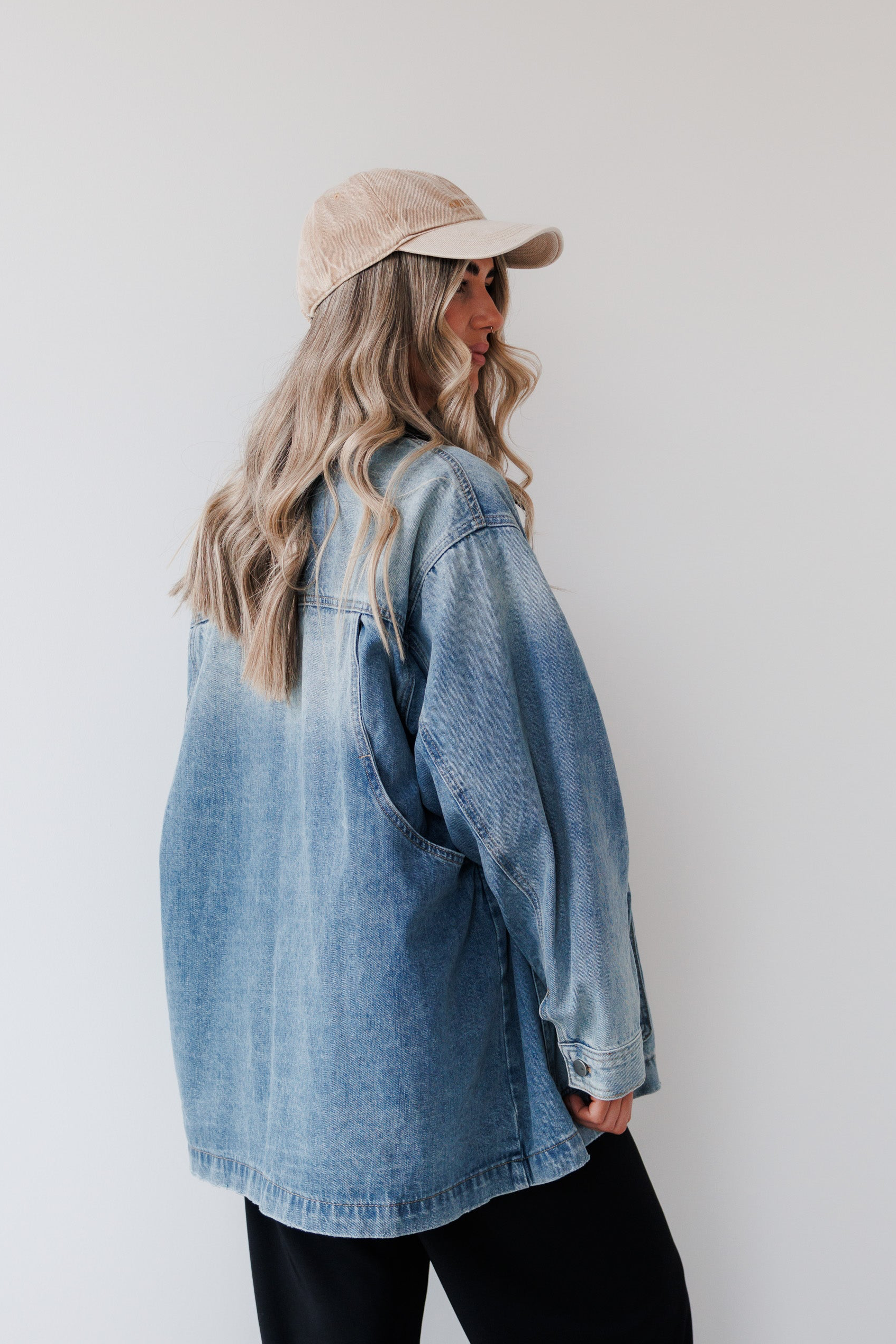 Charlie Jacket in Blue Denim Mabel