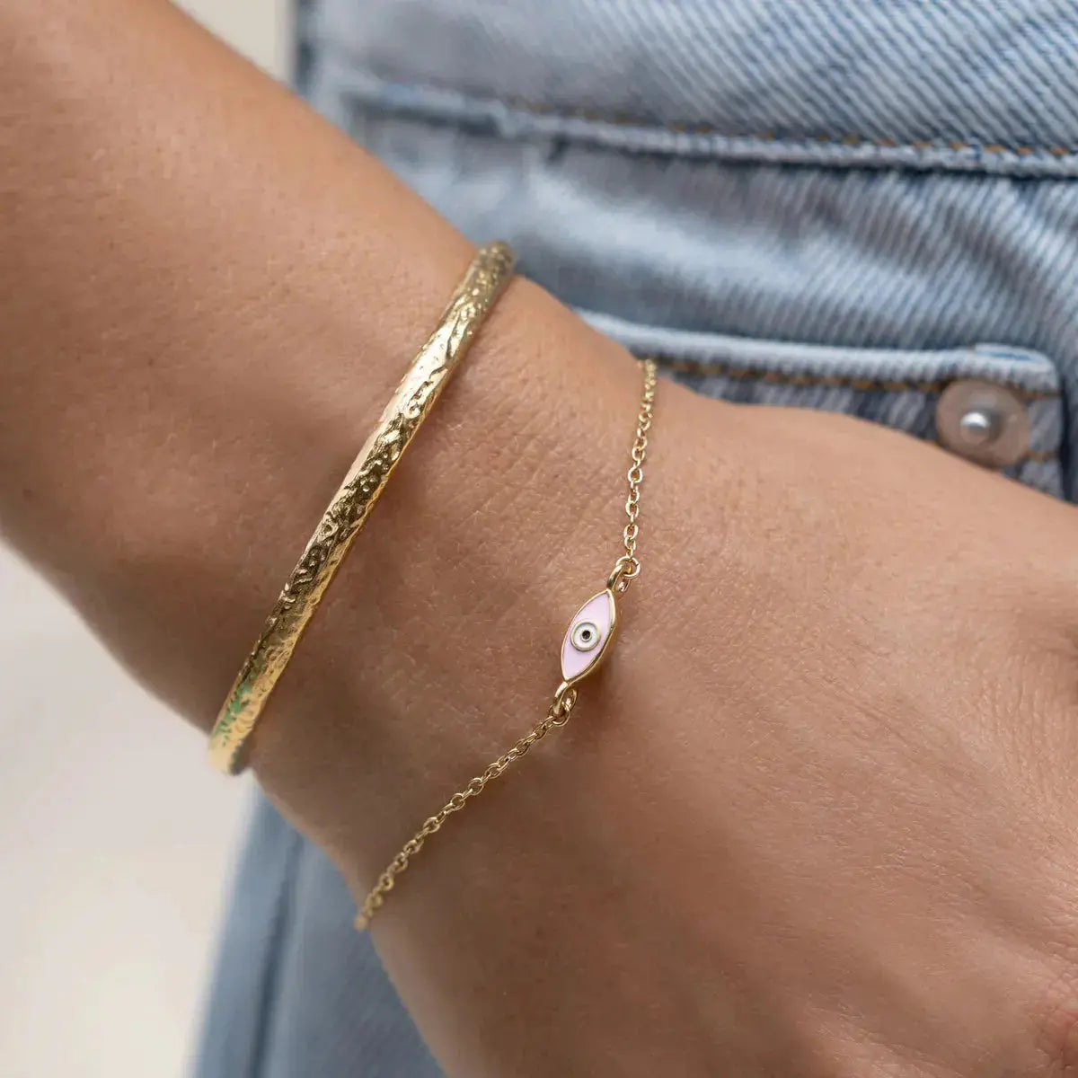 Stevie Cuff Bracelet in Gold Arms of Eve