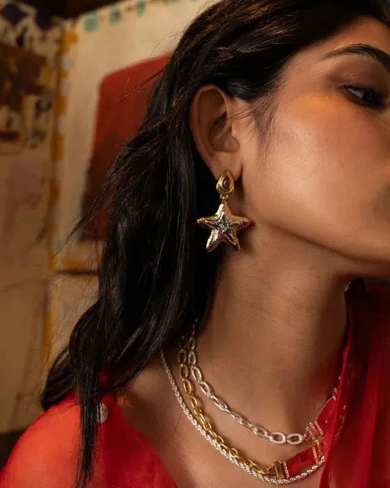 Portia Earrings Mountain and Moon