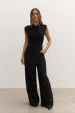 Amrita Sleeveless Bodysuit in Black
