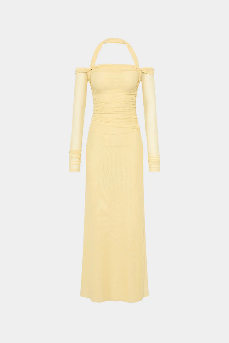 Sonnet Mesh Dress in Butter Misha