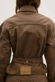 Violet Denim Jacket in Chocolate Bayse Brand