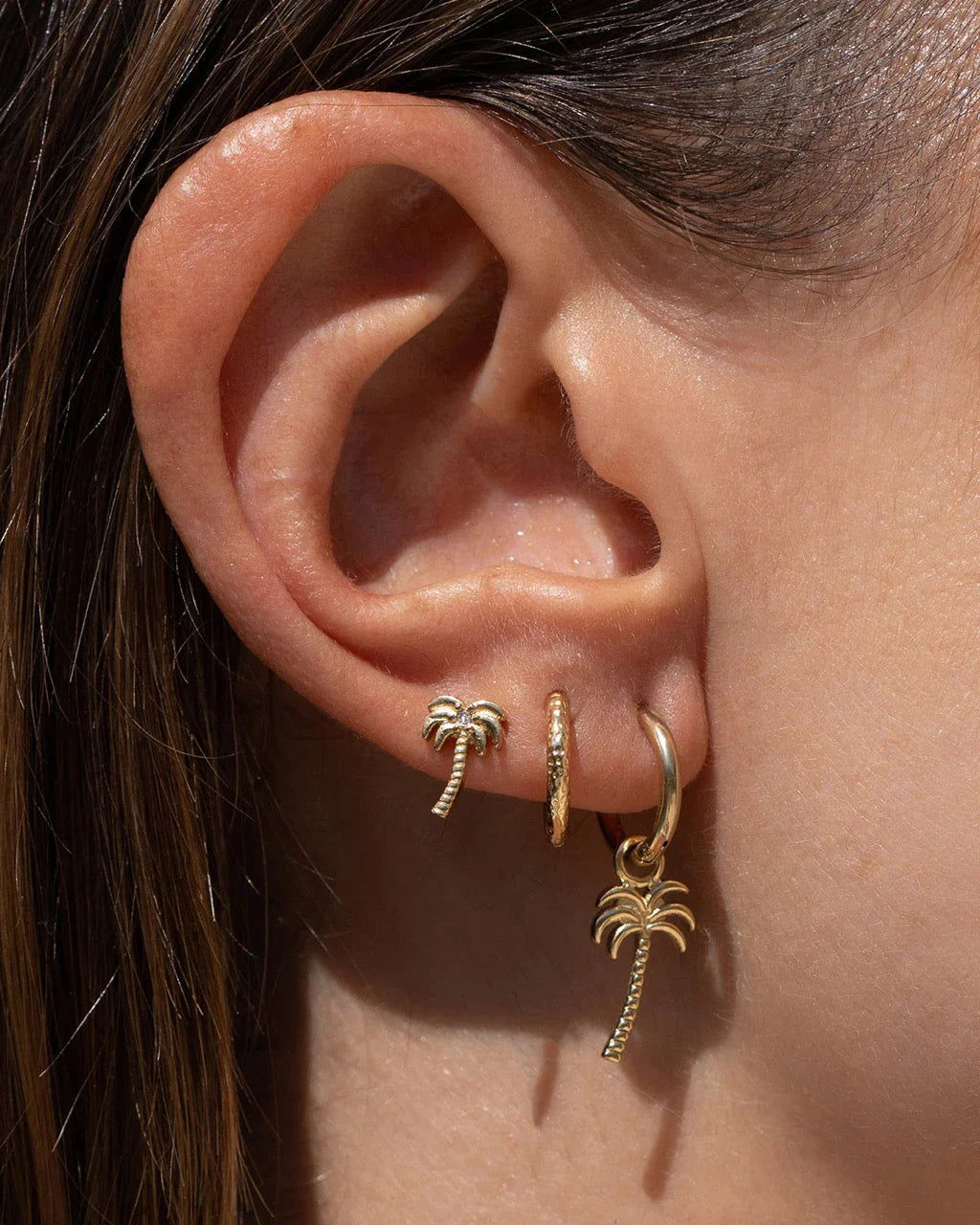 Palm Springs Earrings in Gold Arms of Eve