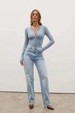 Lara Bodysuit in Blue Bayse Brand