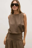 Delphine Top in Chocolate Bayse Brand