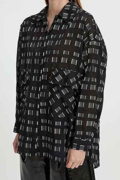 Knox Shirt in Black Blanca
