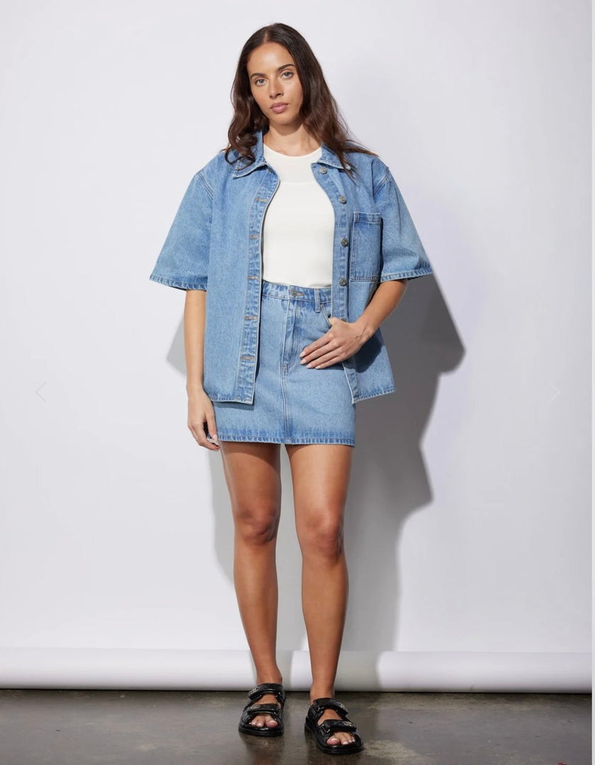 Reese Oversized Denim Shirt Ena Pelly