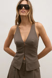 Reeve Halter Top in Mink Bayse Brand