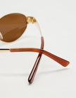 The Boston Sunglasses in Gold Luv Lou