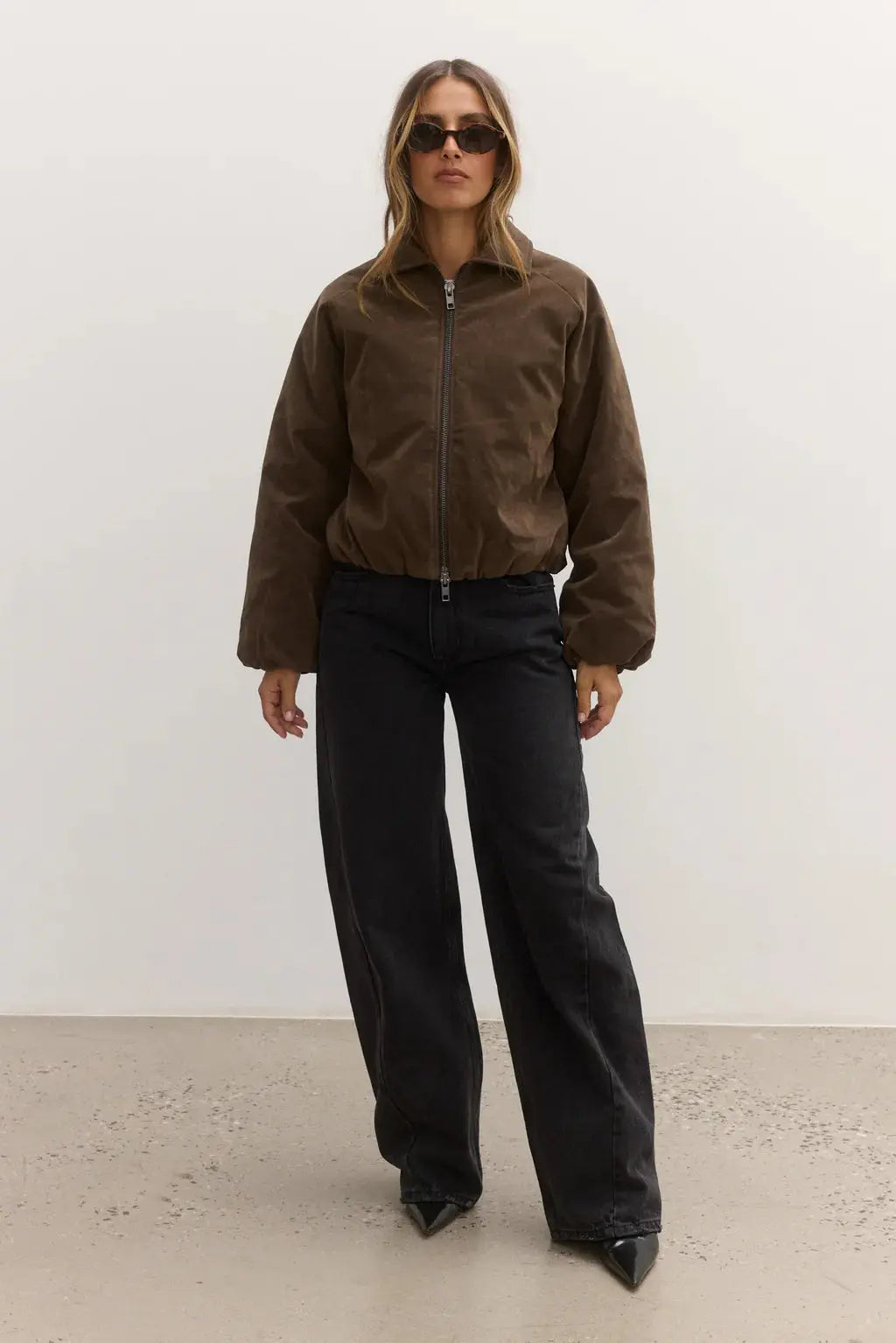 Ceci Faux Suede Bomber - Cloth Lifestyle Boutique- Bayse Brand