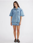 Reese Oversized Denim Shirt Ena Pelly