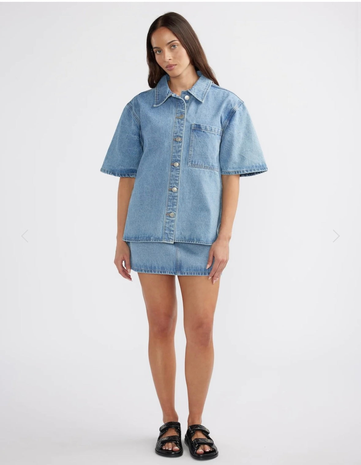 Reese Oversized Denim Shirt Ena Pelly