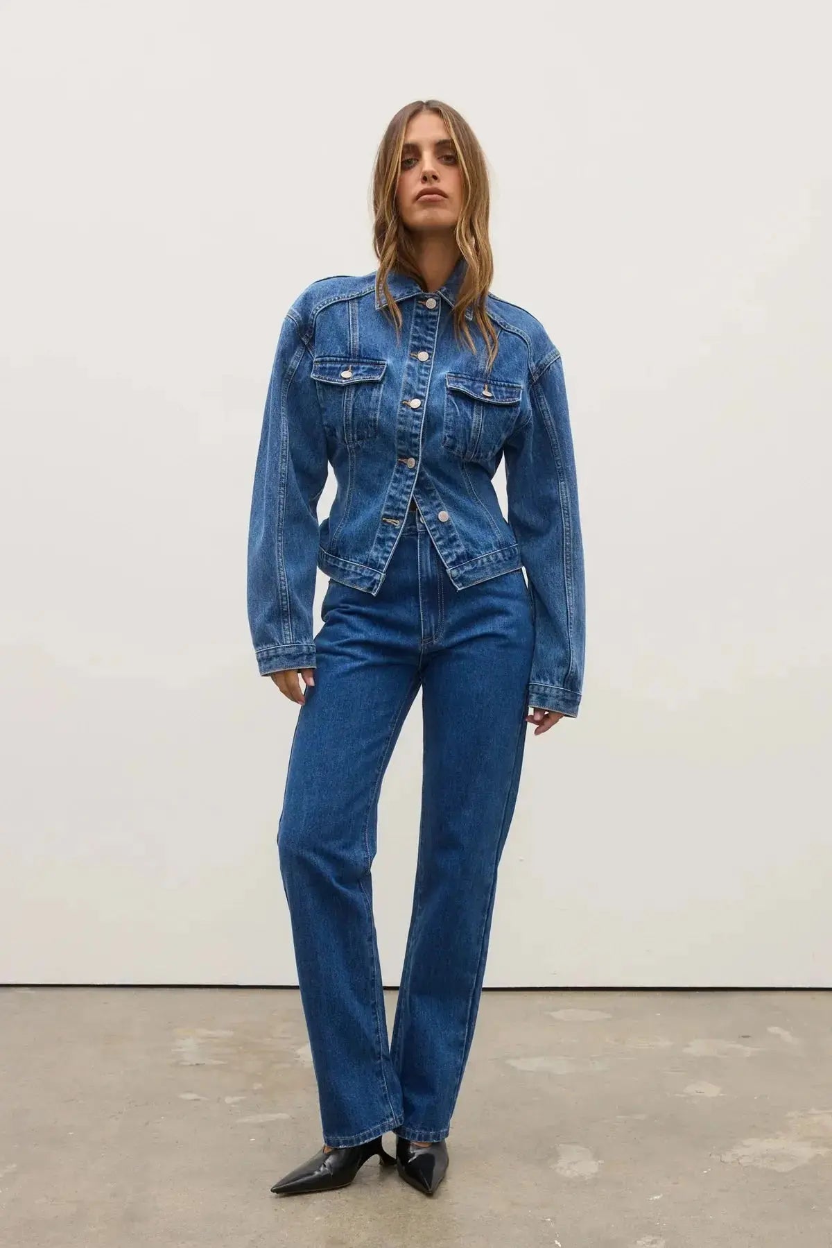 Violet Denim Jacket in Denver Blue Bayse Brand