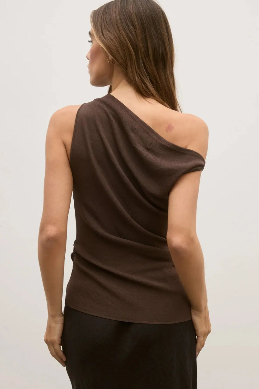 Monet Knit Top in Coffee Bayse Brand