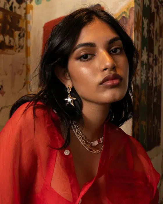 Portia Earrings Mountain and Moon