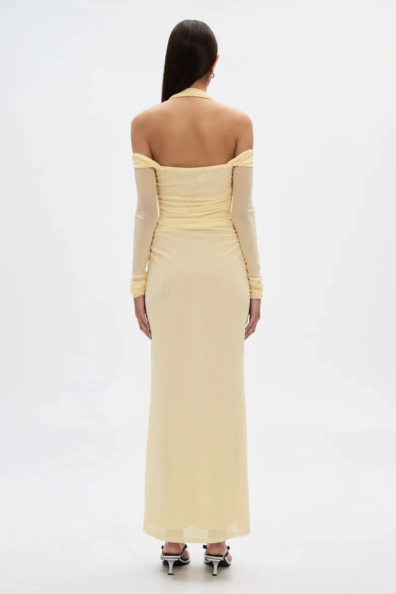 Sonnet Mesh Dress in Butter Misha