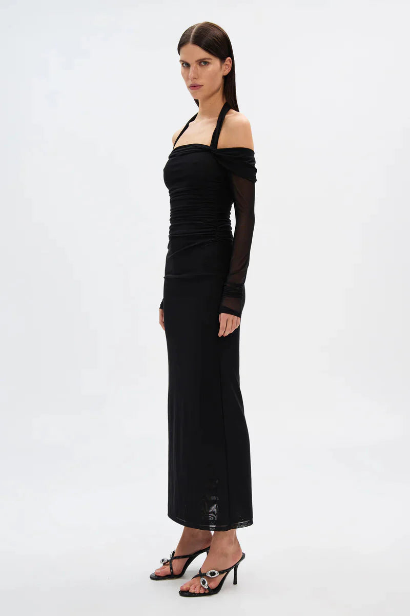 Sonnet Mesh Dress in Black Misha