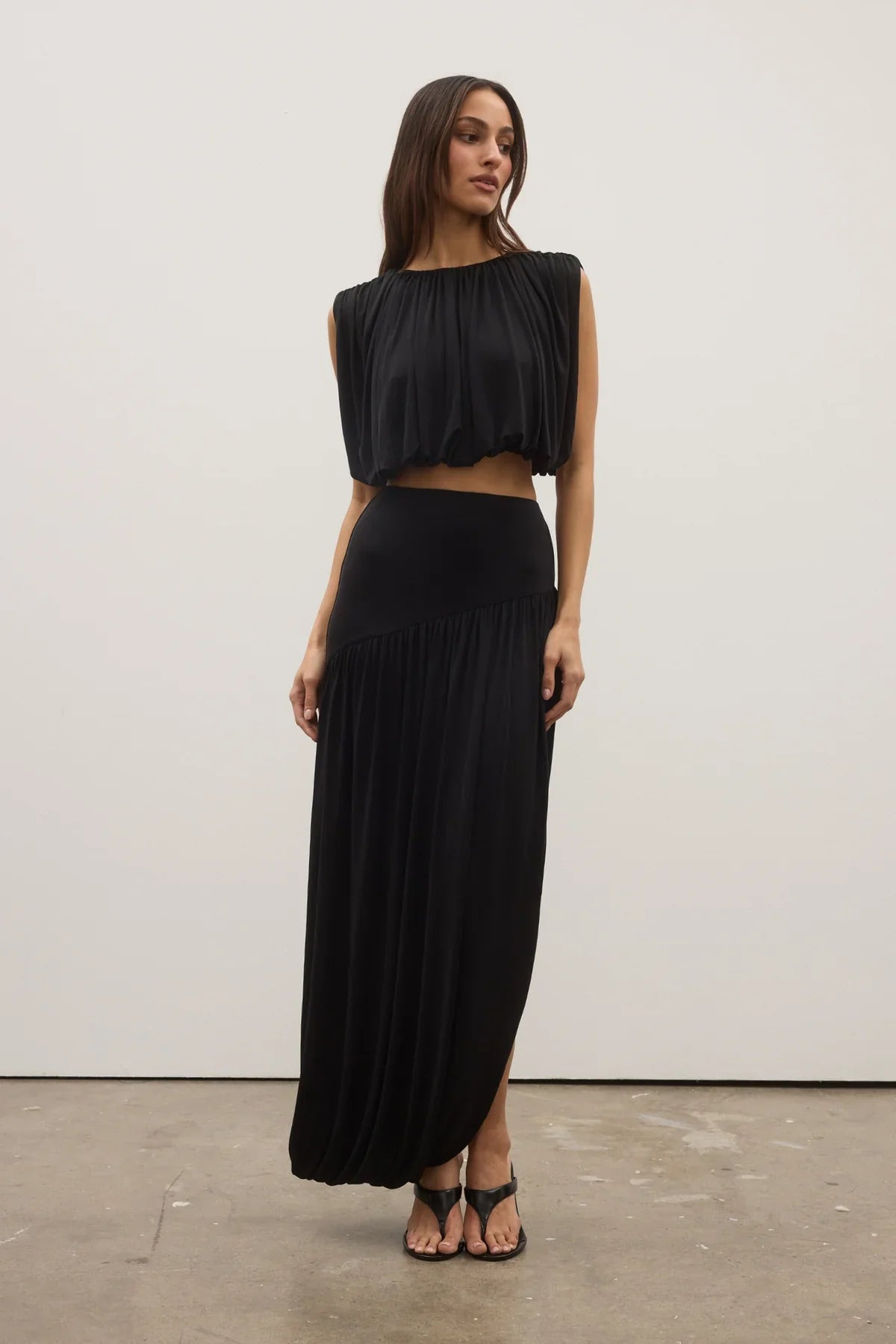 Contessa Skirt in Black Cloth Lifestyle Boutique