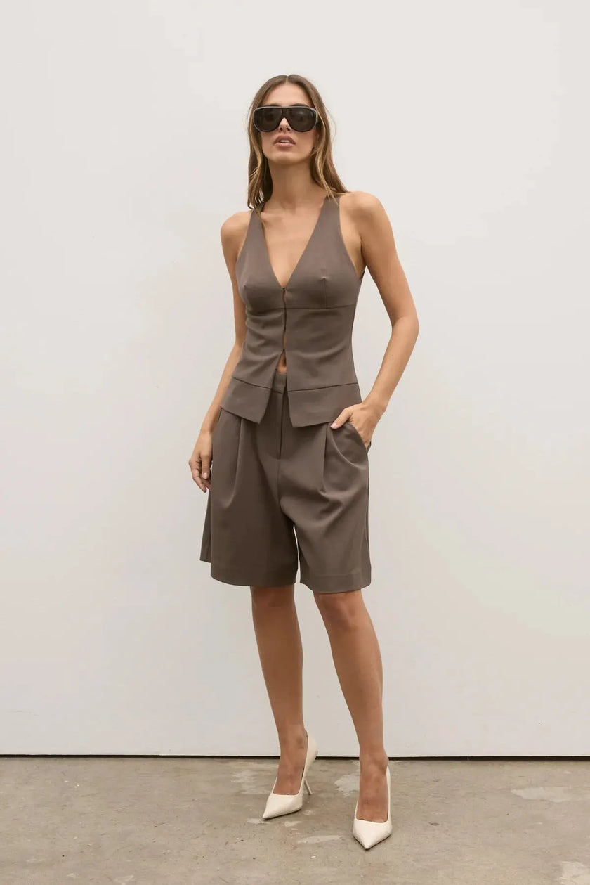 Mika Short in Mink Bayse Brand