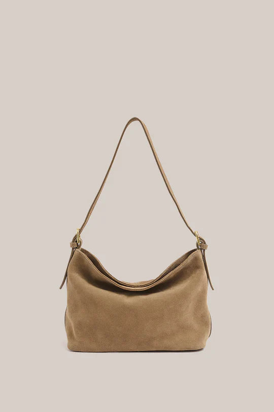 Vestirsi Eden Leather Shoulder Bag in Brown Suede Vestirsi