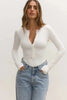 Lara Bodysuit in White Bayse Brand