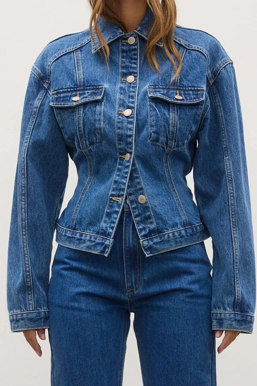Violet Denim Jacket in Denver Blue Bayse Brand