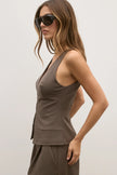 Reeve Halter Top in Mink Bayse Brand