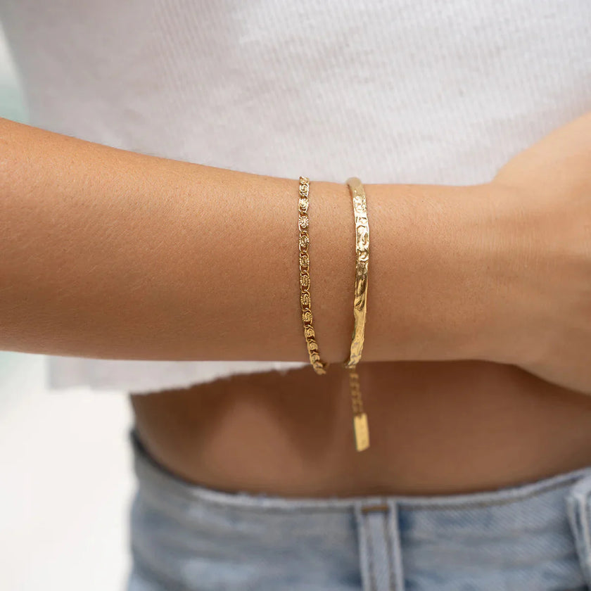 Helios Gold Cuff Bracelet Arms of Eve