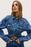 Violet Denim Jacket in Denver Blue Bayse Brand