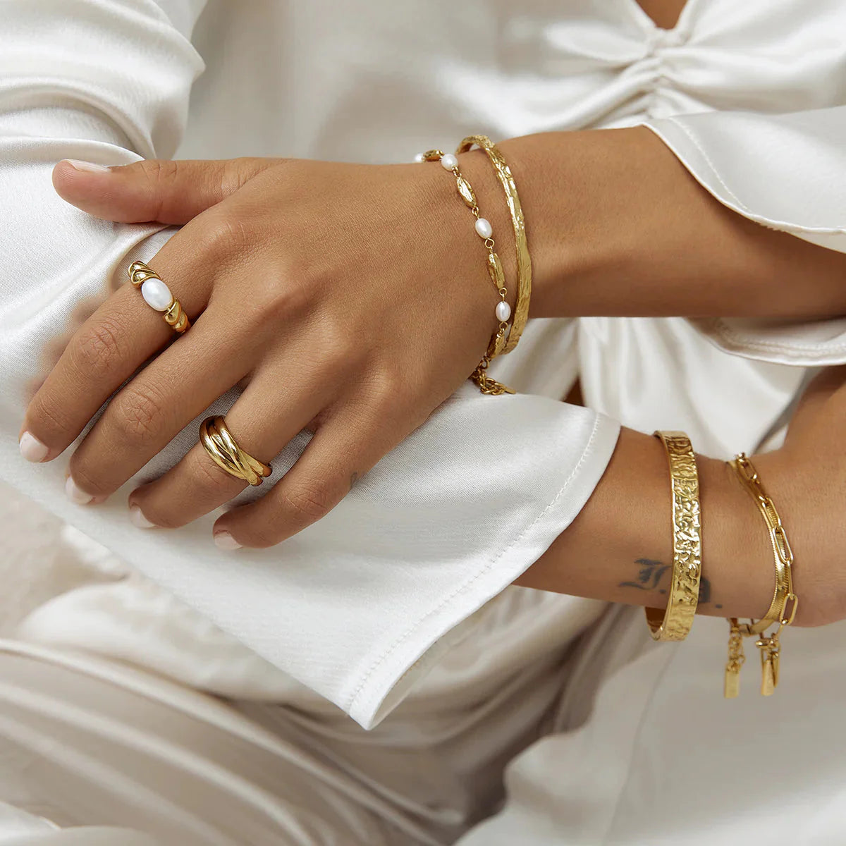 Helios Gold Cuff Bracelet Arms of Eve