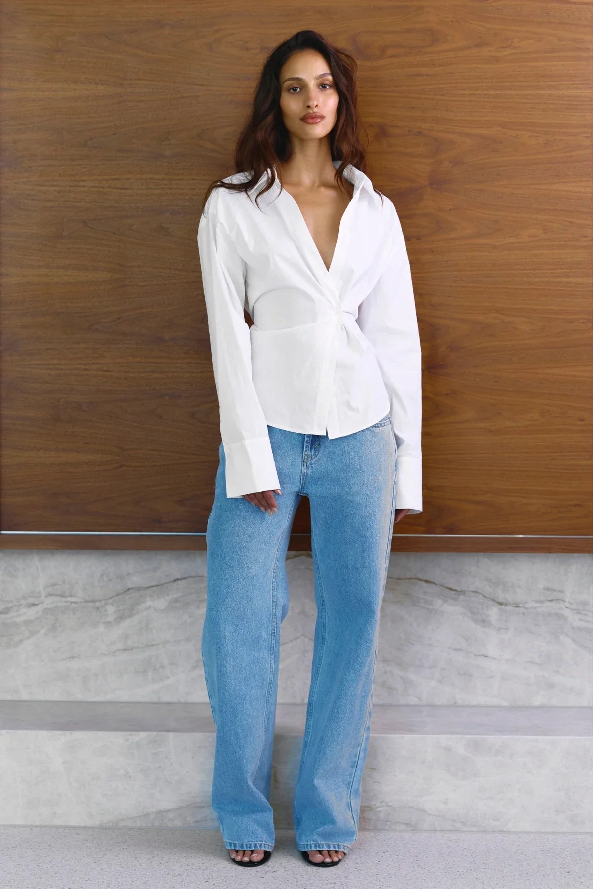 Tilda Shirt in White Bayse Brand