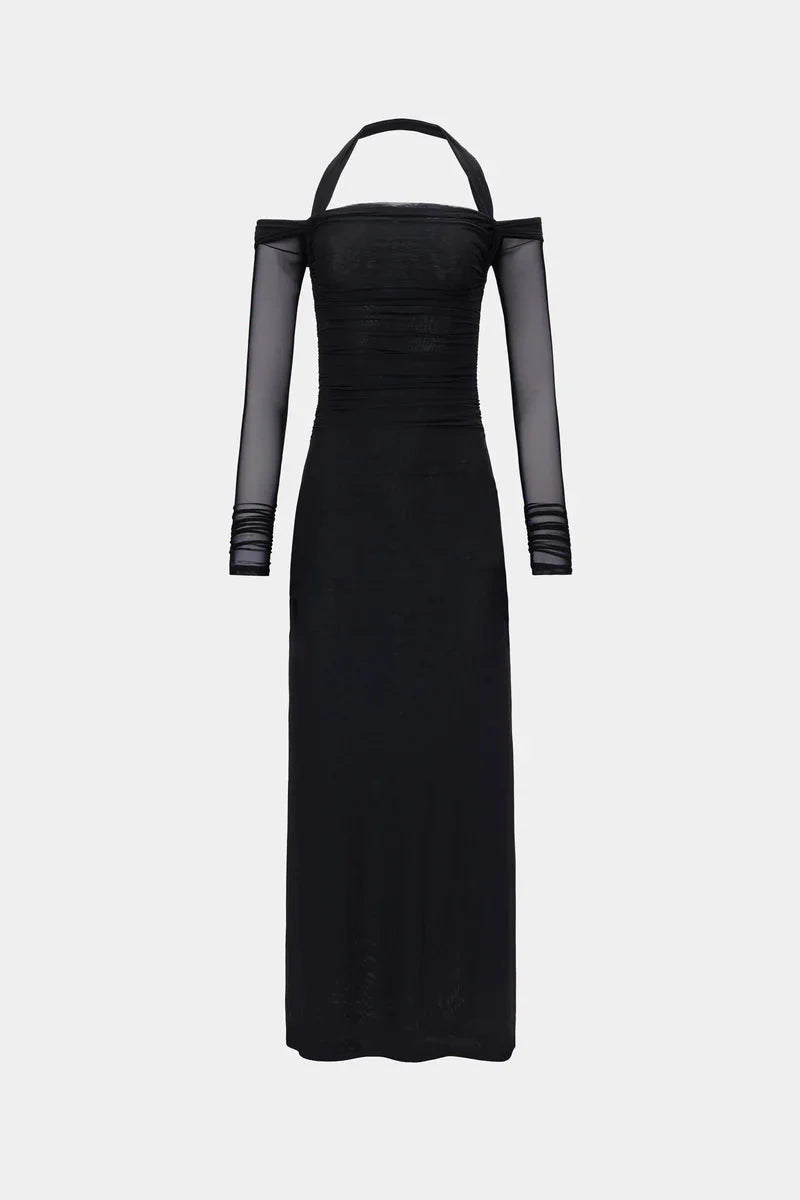 Sonnet Mesh Dress in Black Misha
