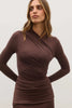Amrita Bodysuit in Chocolate Bayse Brand