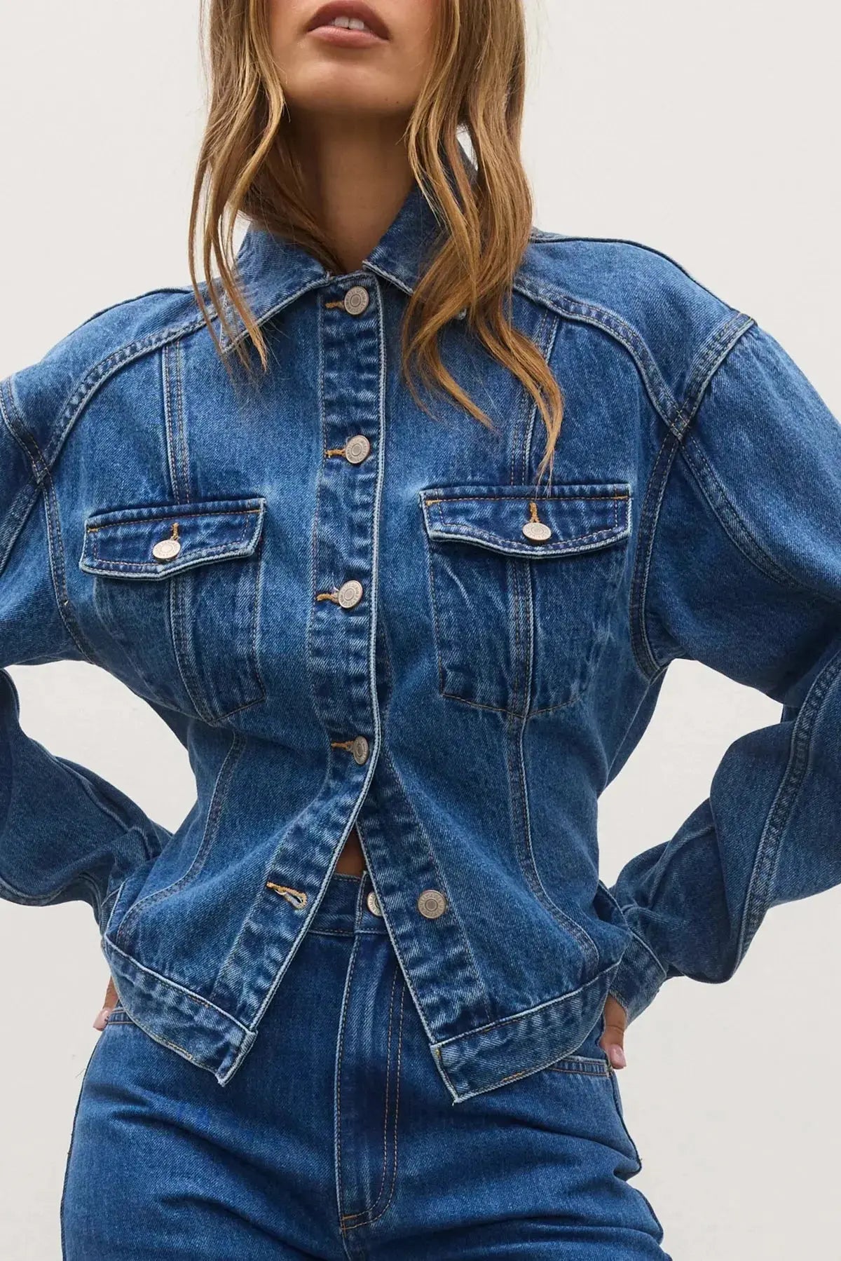 Violet Denim Jacket in Denver Blue Bayse Brand