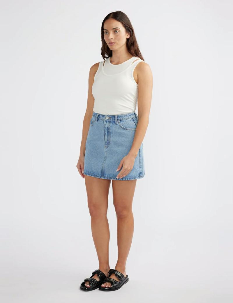 Reese Denim Mini Skirt Ena Pelly