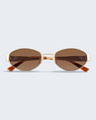 The Boston Sunglasses in Gold Luv Lou