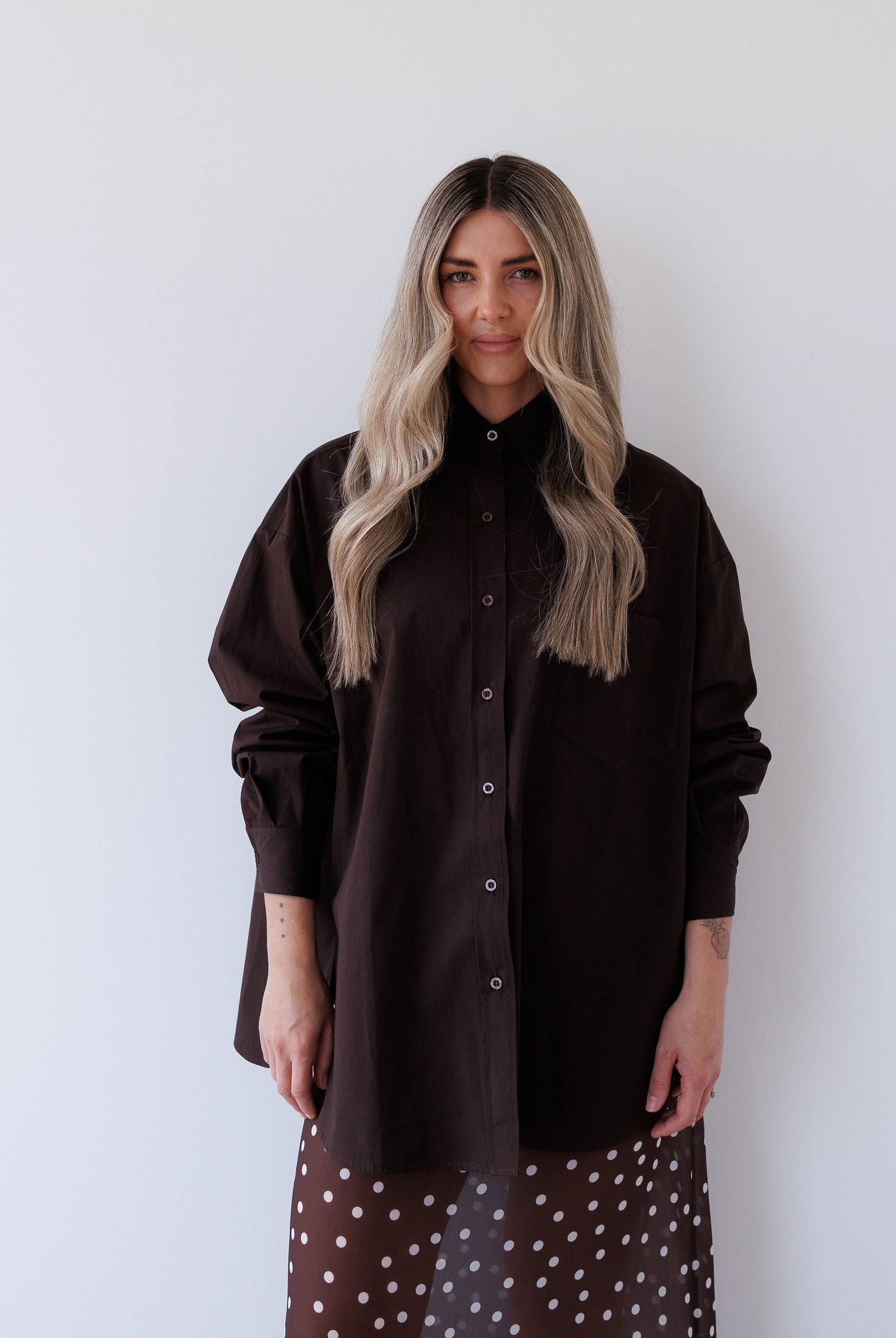 Bec Shirt in Chocolate Mabel