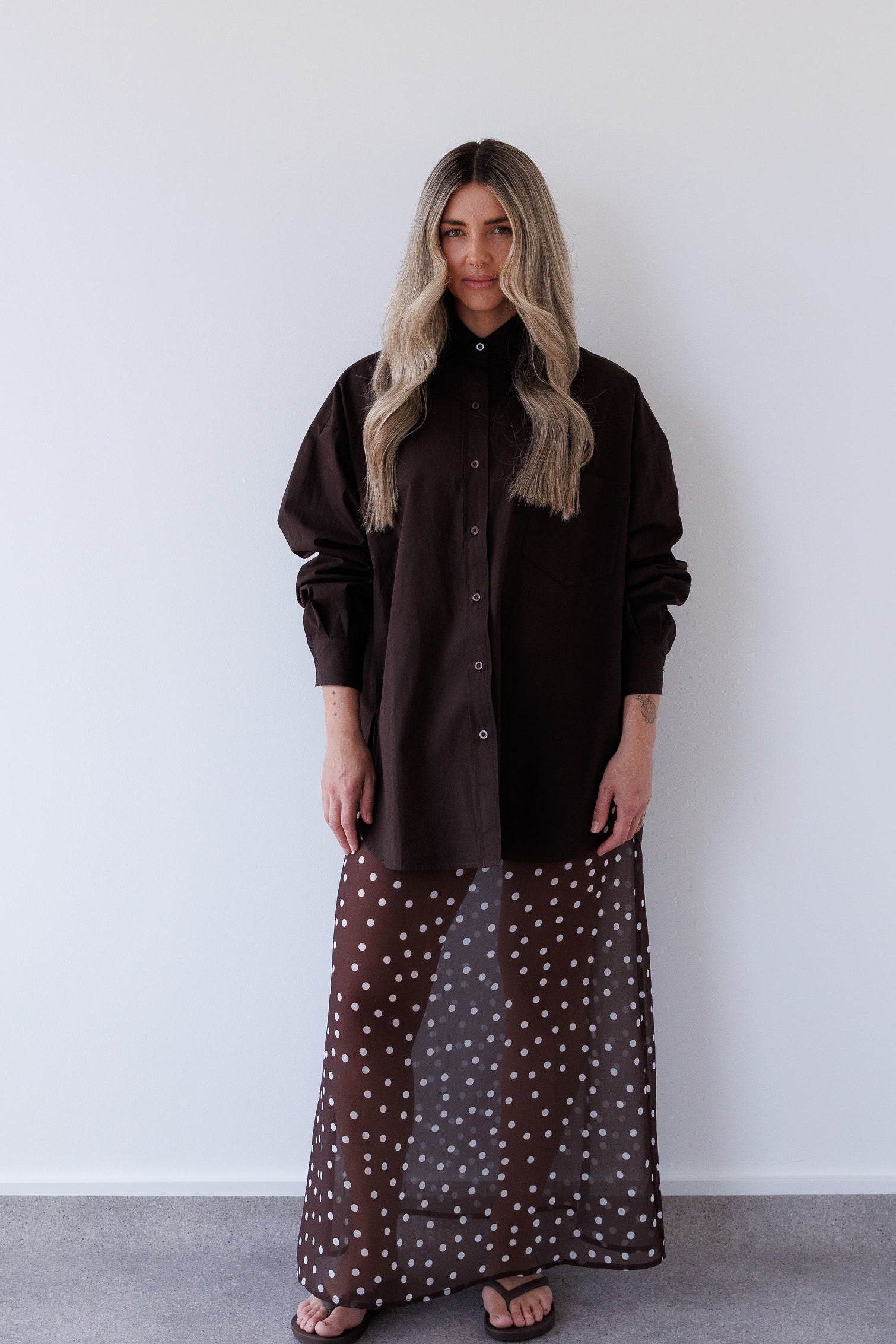 Bec Shirt in Chocolate Mabel