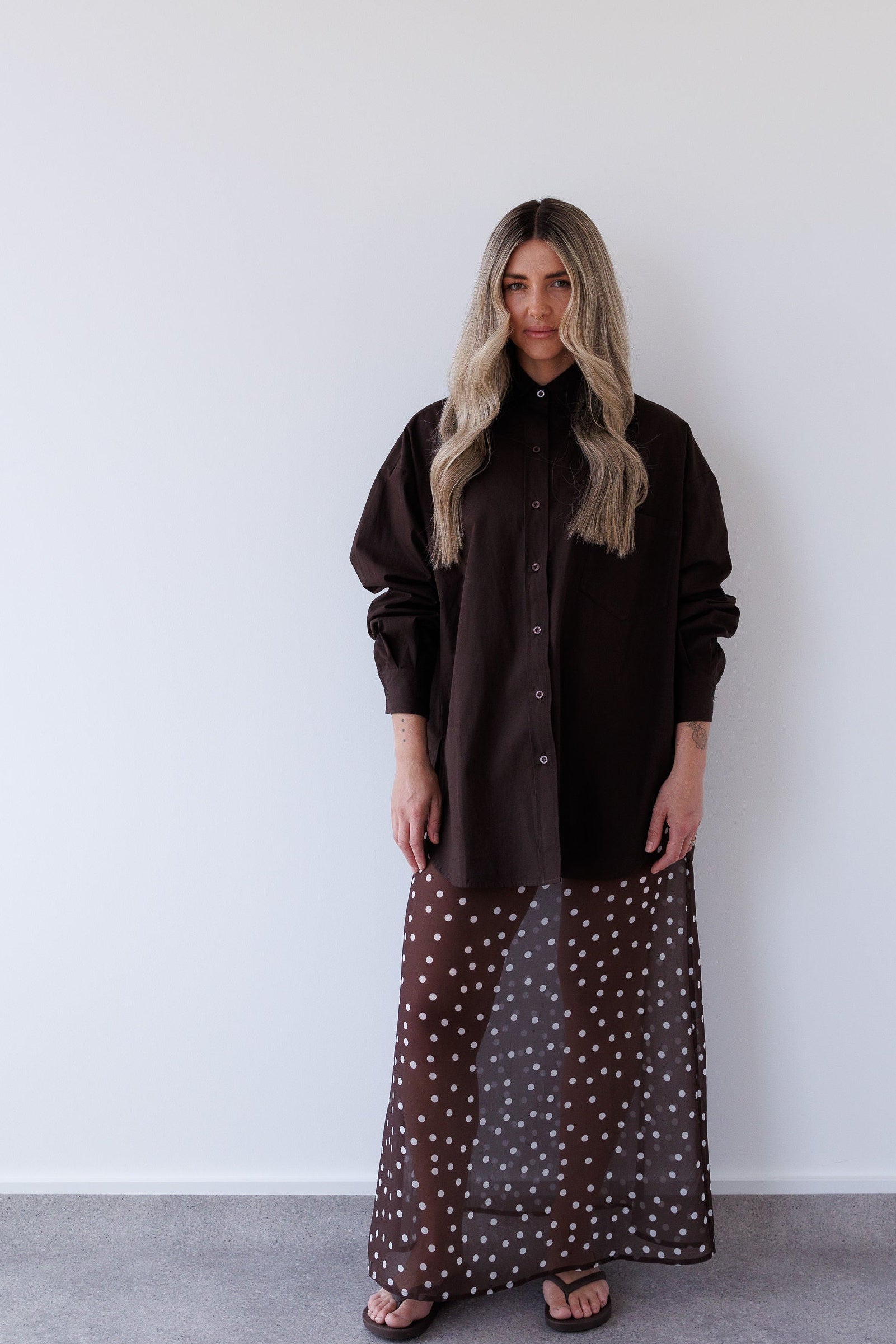 Bec Shirt in Chocolate Mabel